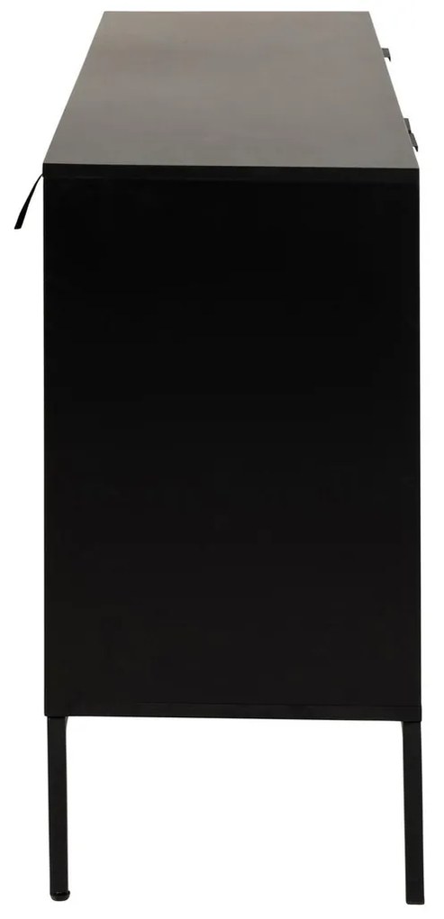 Σιφονιέρα Oakland H155, Άγρια δρυς, Μαύρο, Με συρτάρια και ντουλάπια, Αριθμός συρταριών: 3, 80x160x40cm, 50 kg | Epipla1.gr