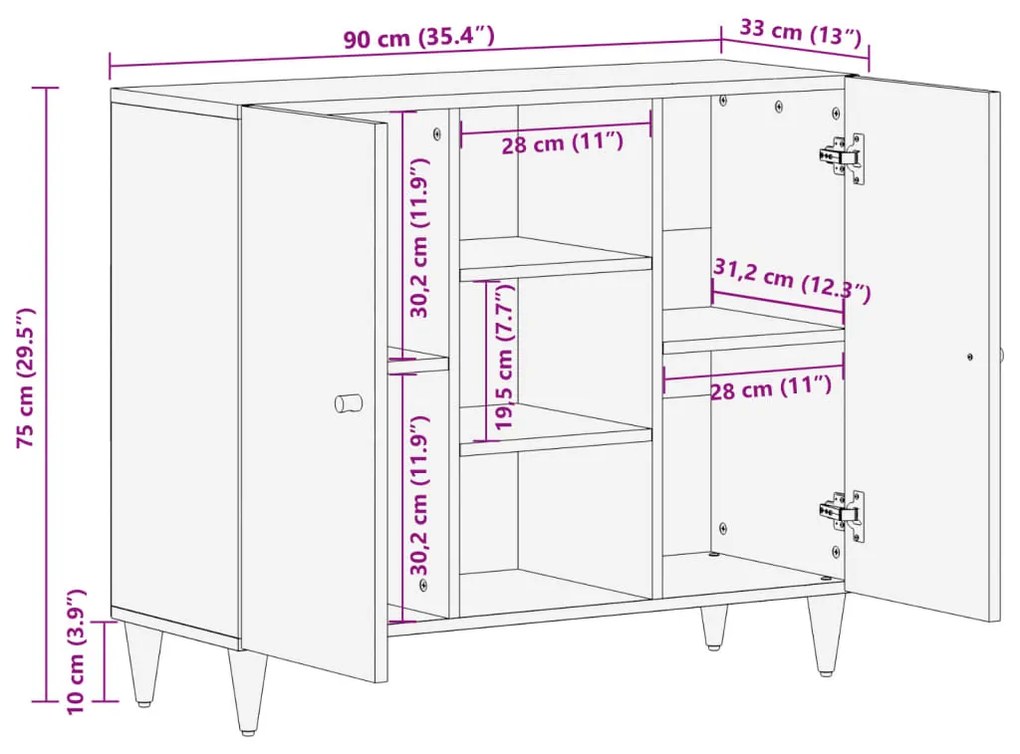 ΒΟΗΘΗΤΙΚΟ ΝΤΟΥΛΑΠΙ 90 X 33 X 75 ΕΚ. ΑΠΟ ΜΑΣΙΦ ΞΥΛΟ ΜΑΝΓΚΟ 358348