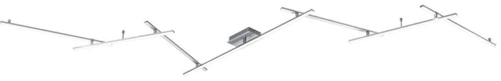 Φωτιστικό Οροφής - Πλαφονιέρα Indira 674610707 20W &amp; 8W Led 345x6,5cm Nickel Mat Trio Lighting Metal
