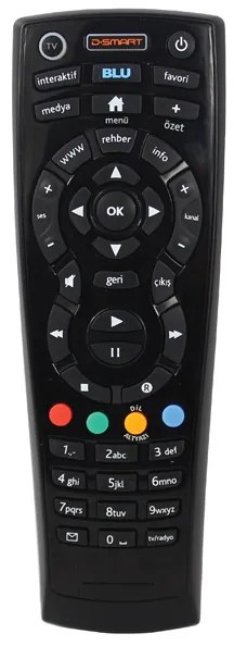D-SMART BLU DVB-S Receiver Remote Control