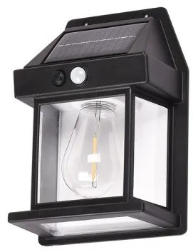 Ηλιακό Φωτιστικό Τοίχου Αυτόνομο LED 10W Μαύρο 3CCT IP65 Faber 80204411S Inlight -80204411S-Μαύρο 80204411S