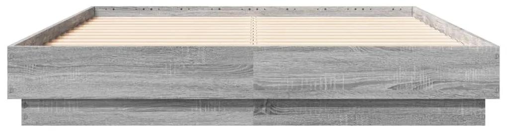 Πλαίσιο Κρεβατιού Γκρι Sonoma 140x190 εκ. Επεξεργασμένο Ξύλο - Γκρι