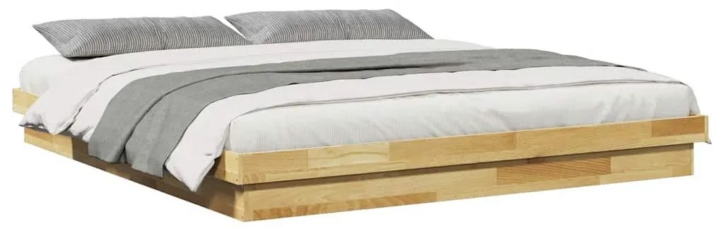 Πλαίσιο κρεβατιού χωρίς στρώμα 180x200 cm μασίφ ξύλο δρυς - Καφέ