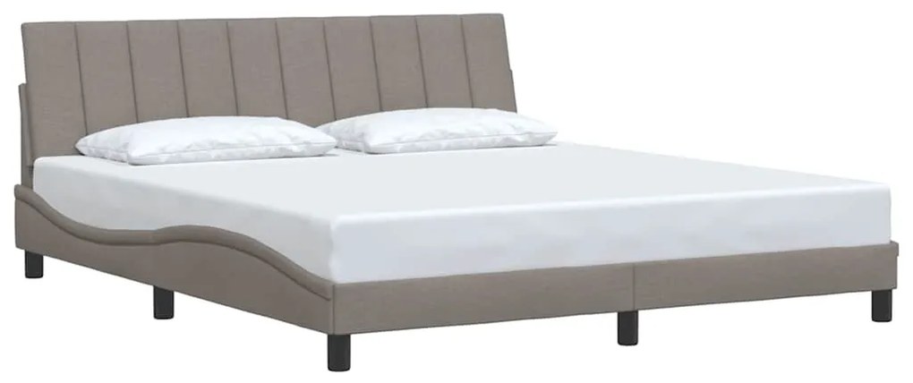vidaXL Σκελετός Κρεβατιού Χωρίς Στρώμα Taupe 180x200 εκ. Υφασμάτινο