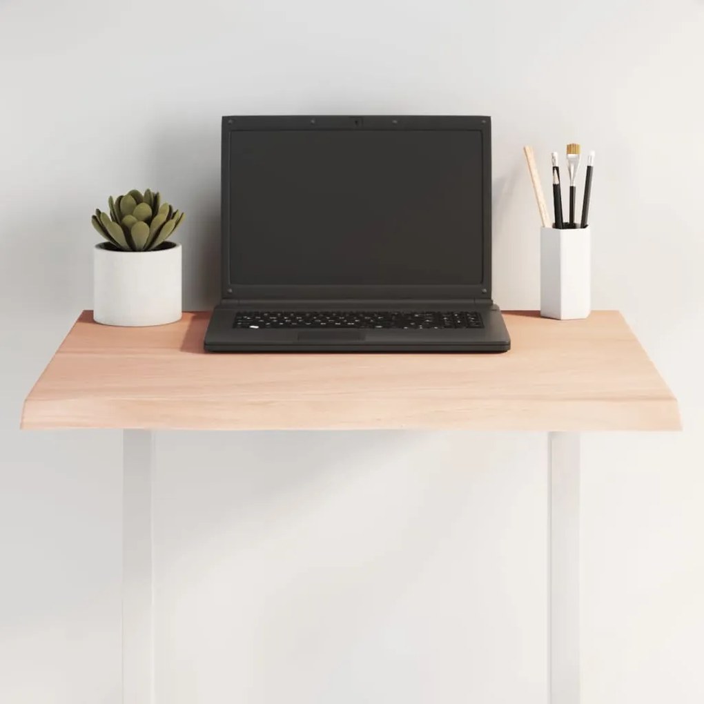 vidaXL Επιφάνεια Τραπεζιού 60x60x2εκ. Ακατ. Μασίφ Ξύλο Δρυός Live Edge