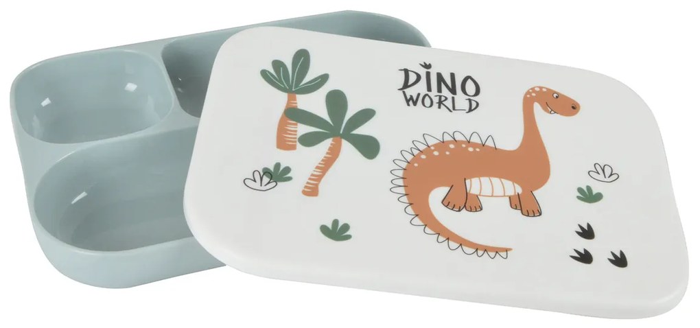 Φαγητοδοχείο Με Χωρίσματα (25.5x18.5x4) L-C Dino World 6REP306