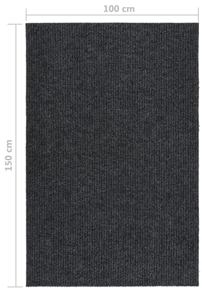 vidaXL Χαλί Διάδρομος / Συλλέκτης Βρωμιάς Ανθρακί 100 x 150 εκ.