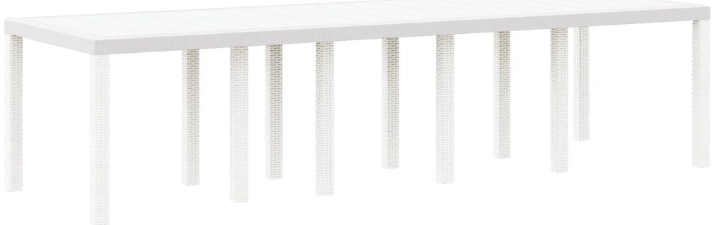 vidaXL Σετ κήπου  11 τεμαχίων με μαξιλάρια Λευκό Poly Rattan