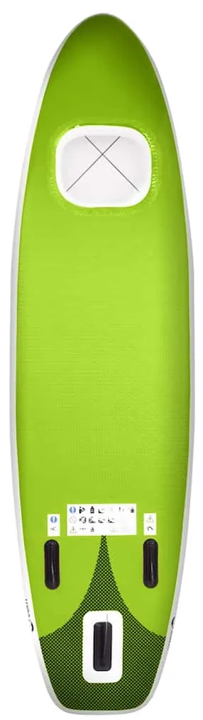 vidaXL Σανίδα SUP Φουσκωτή Σετ Πράσινη 360 x 81 x 10 εκ.