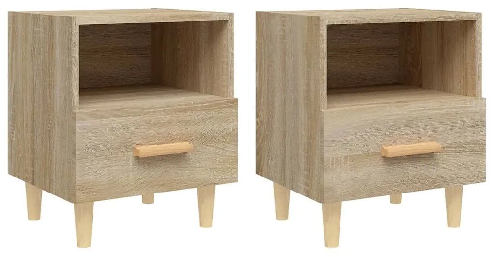 vidaXL Κομοδίνα 2 τεμ. Sonoma Δρυς 40 x 35 x 47 εκ.