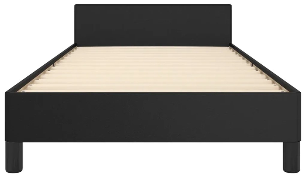 vidaXL Πλαίσιο Κρεβατιού με Κεφαλάρι Μαύρο 80x200 εκ. Συνθετικό Δέρμα
