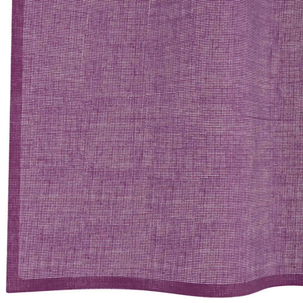 vidaXL Κουρτίνες Voile με ροδέλες 2 τεμάχια Μοβ 140x245 εκ.