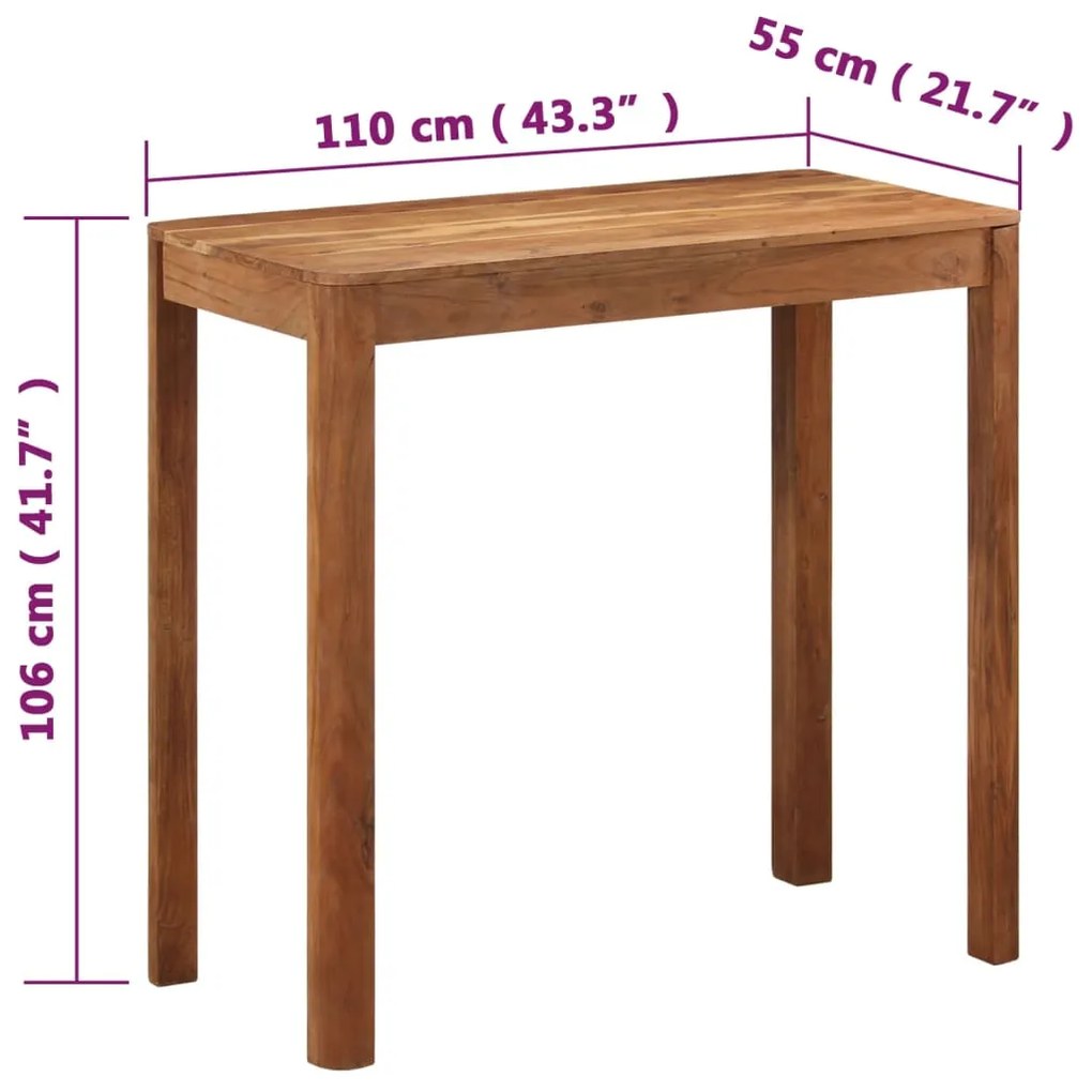 ΤΡΑΠΕΖΙ ΜΠΑΡ 110X55X106 ΕΚ. ΞΥΛΟ ΑΚΑΚΙΑΣ/ΦΙΝΙΡΙΣΜΑ SHEESHAM 337835