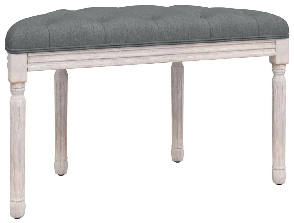vidaXL Πάγκος Σκούρο Γκρι 81,5x41x49 εκ. Υφασμάτινος