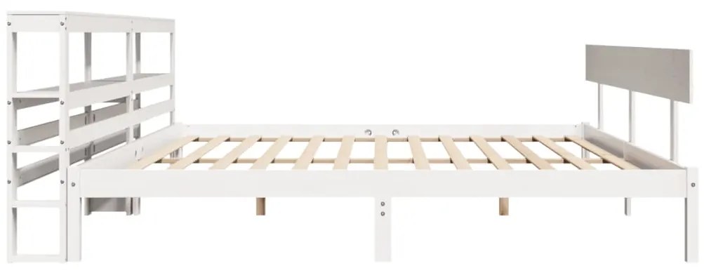 vidaXL Σκελετός Κρεβ. Χωρίς Στρώμα Λευκό 180x200 εκ Μασίφ Πεύκο