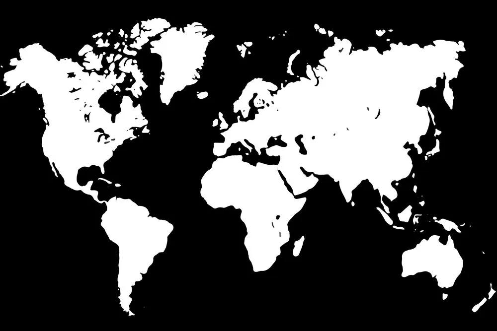 Εικόνα σε λευκό φελλό χάρτη σε μαύρο φόντο - 120x80  wooden