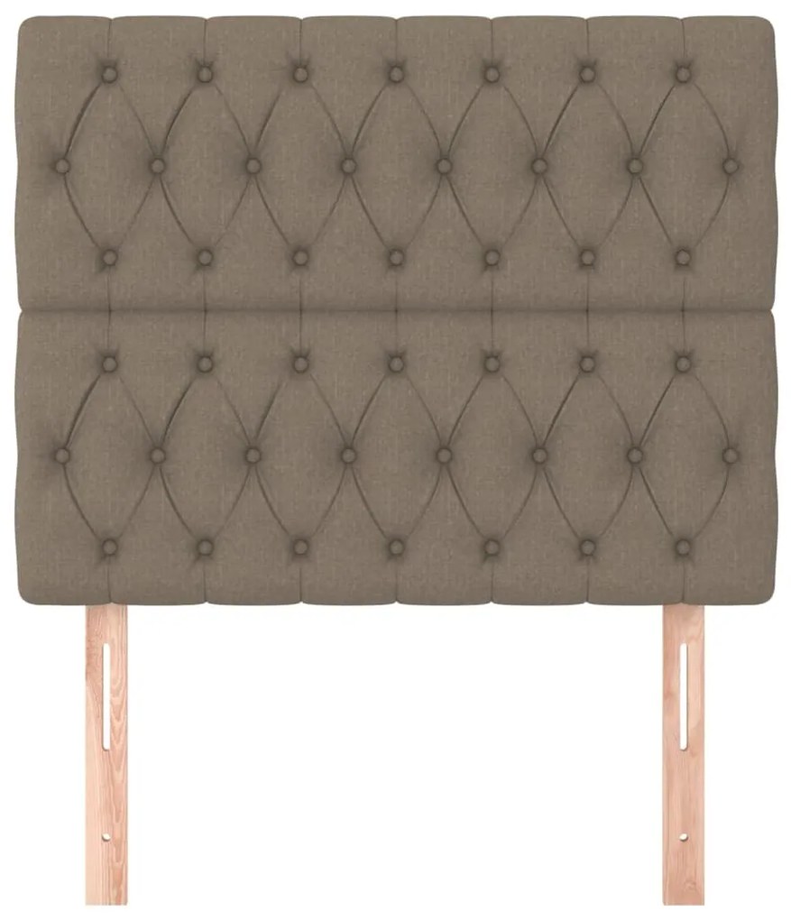 vidaXL Κεφαλάρι Κρεβατιού Μπεζ 100x7x118/128 εκ. Ύφασμα