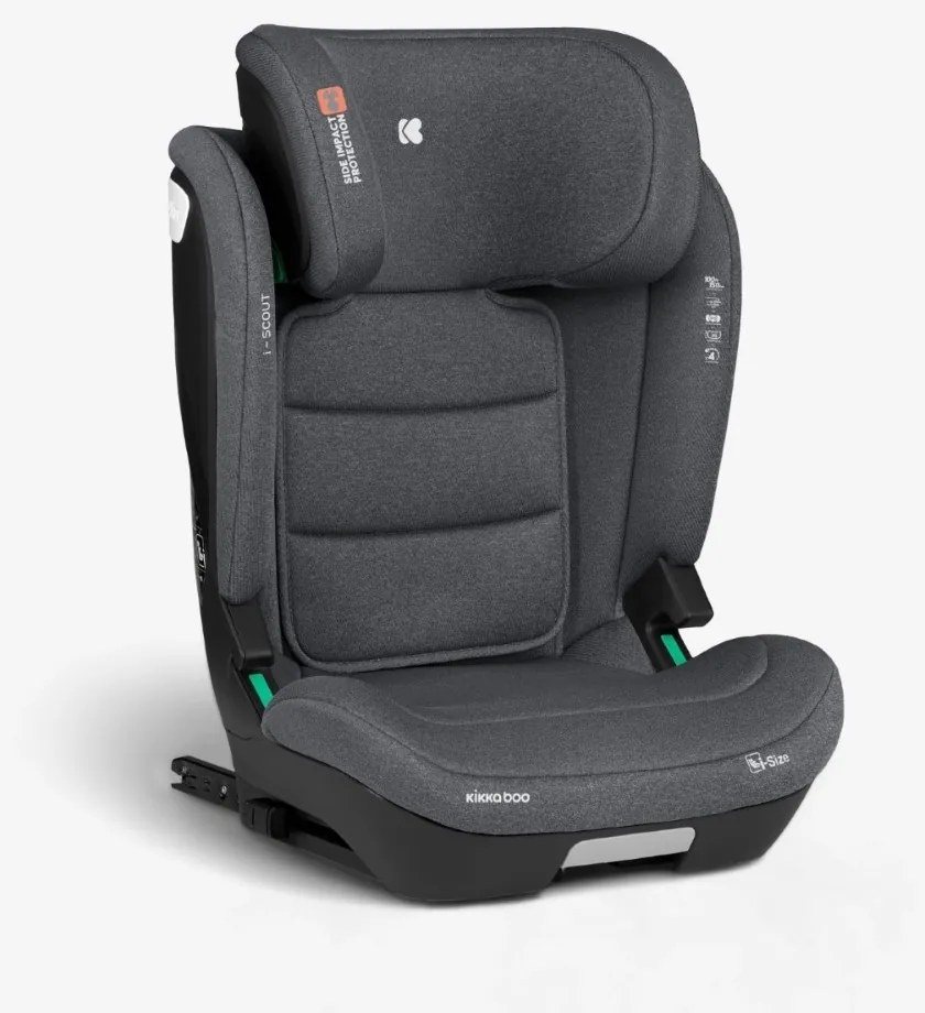 KIKKA BOO ΚΑΘΙΣΜΑ ΑΥΤΟΚΙΝΗΤΟΥ i-SCOUT i-SIZE 100-150cm DARK GREY 41002150020