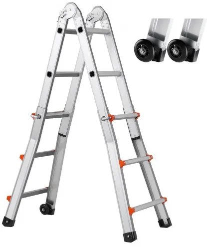 VEVOR Telescoping Ladder A Frame 10 FT Extension Multi-Function for Homework