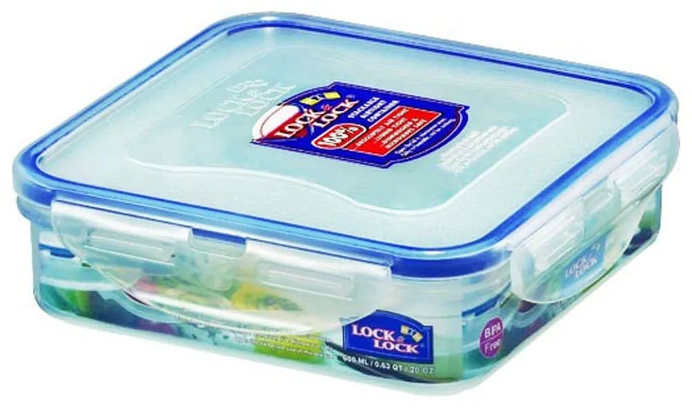 Δοχείο Φαγητού HPL822 15,5x15,5x4,2cm 600ml Clear-Blue Lock & Lock Πολυπροπυλένιο