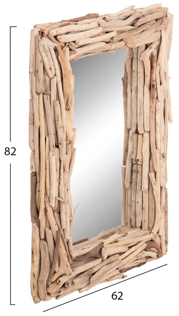 ΚΑΘΡΕΠΤΗΣ ΤΟΙΧΟΥ TWIGS HM4440 DRIFTWOOD ΣΕ ΦΥΣΙΚΟ ΧΡΩΜΑ 62x10x82Υεκ. (1 Τεμμάχια)