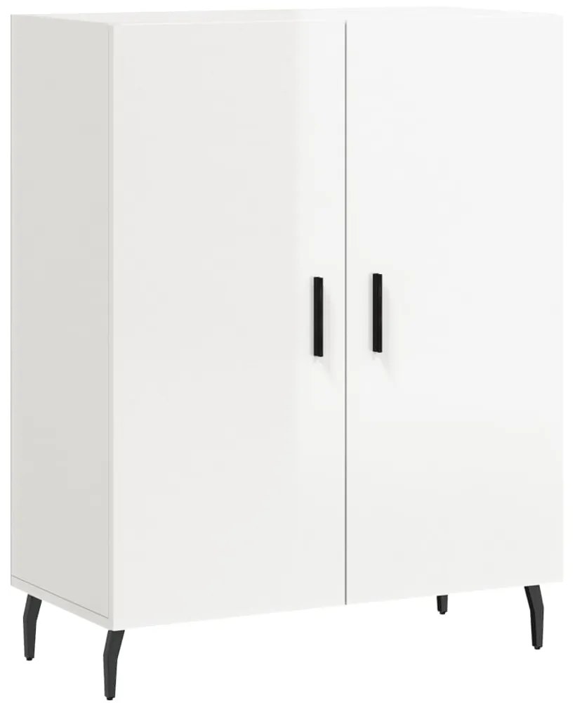 vidaXL Ντουλάπι Γυαλιστερό Λευκό 69,5x34x90 εκ. Επεξεργασμένο Ξύλο