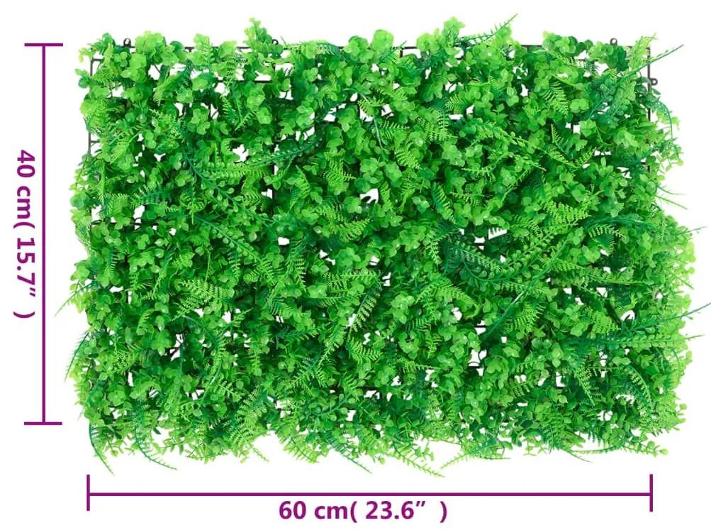  Φράχτης 6 τεμ. Πράσινος 40 x 60 εκ. από Τεχνητά Φύλλα Φτέρης