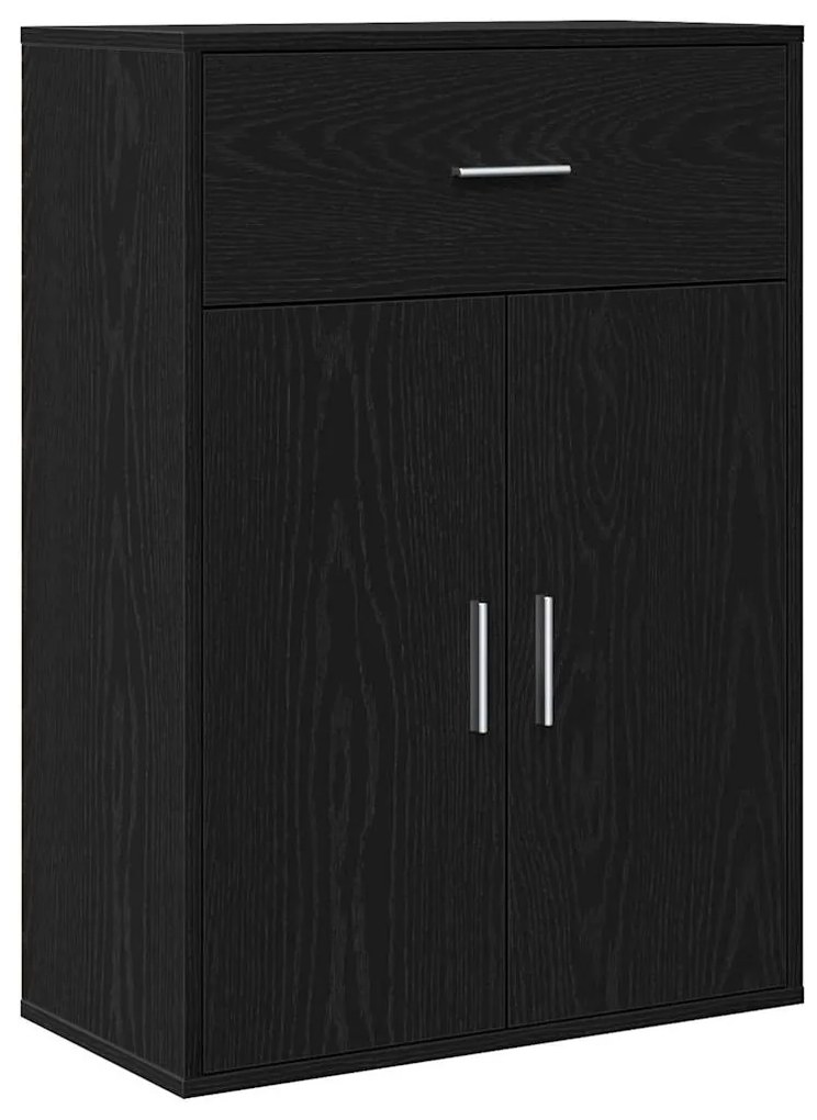 vidaXL Πλαϊνό γραφείο Μαύρη δρυς 79 x 38 x 80 εκ. Επεξεργασμένο ξύλο
