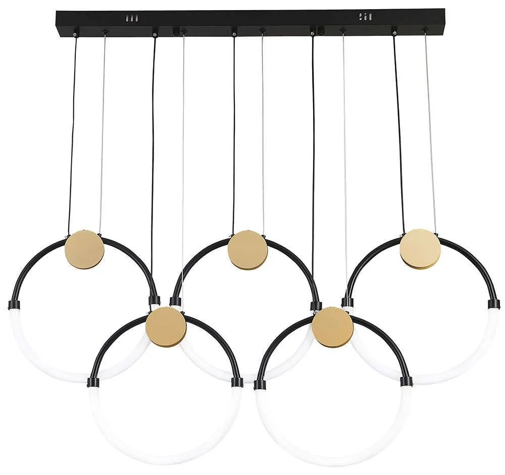 Φωτιστικό Οροφής - Ράγα Briana 4315000 95x154,5cm Led 2903lm 45W 3000K Black-Gold Viokef