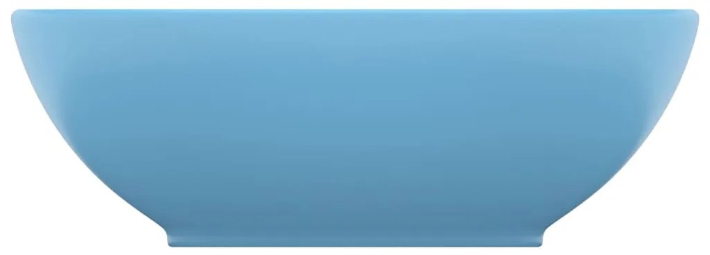 vidaXL Νιπτήρας Πολυτελής Οβάλ Γαλάζιο Ματ 40 x 33 εκ. Κεραμικός