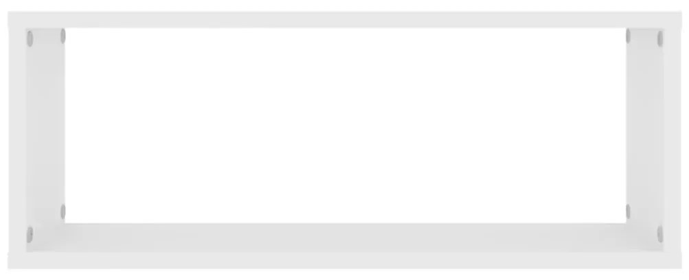 Ράφια Κύβοι Τοίχου 2 τεμ. Λευκά 60 x 15 x 23 εκ. από Επεξ. Ξύλο - Λευκό
