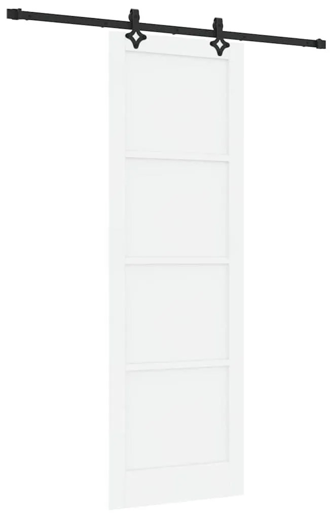 vidaXL Συρόμενη Πόρτα Λευκό και μαύρο 78 x 232 cm