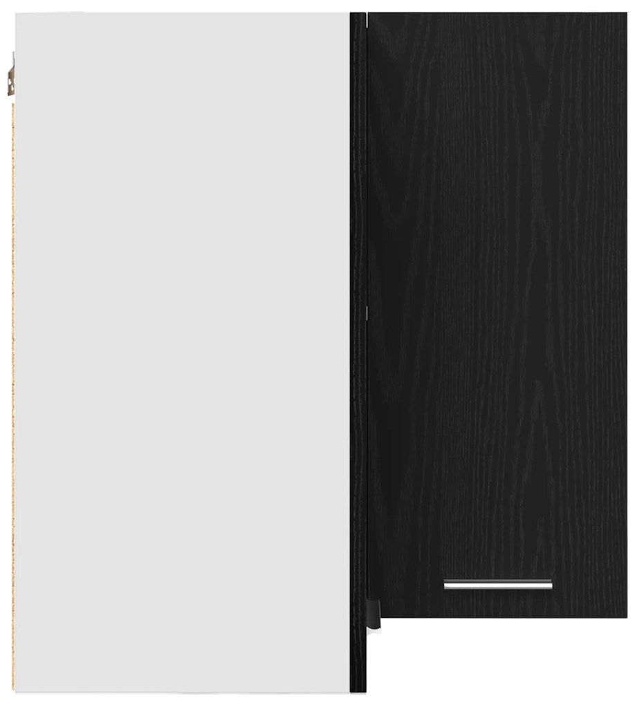 vidaXL Γωνιακός Τοίχου Ντουλάπι - Μαύρη Δρυς - 57 x 57 x 60 εκ - Φτιαγμένο από Ξύλο