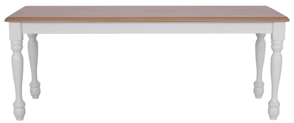 Καρέκλα - Παγκάκι PAMUEL Ξύλινο Λευκό - Φυσικό 120x40x46 εκ. 120x40x46 εκ.
