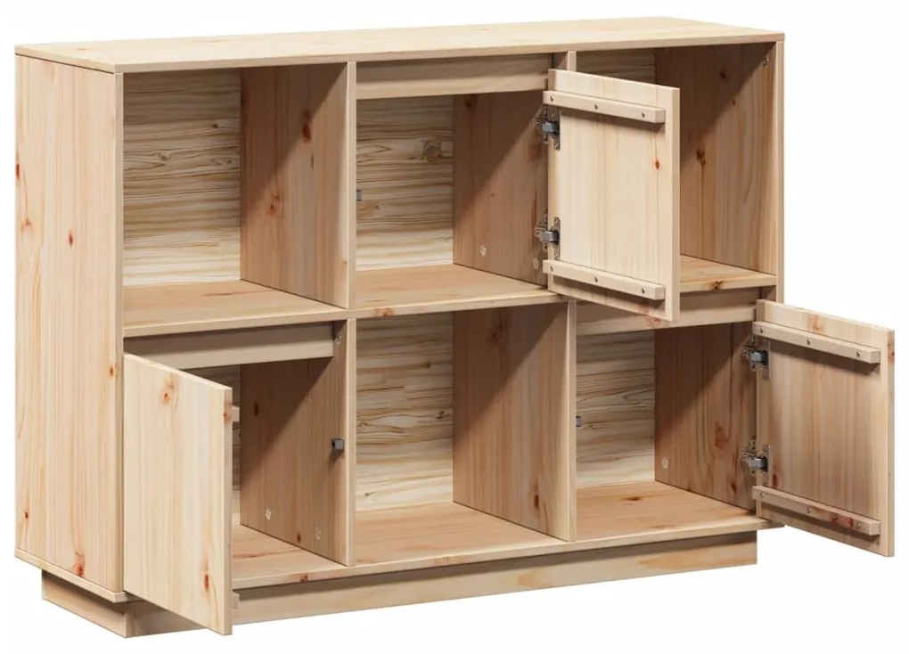 vidaXL Ντουλάπι 110,5x35x80 εκ. από Μασίφ Ξύλο Πεύκου