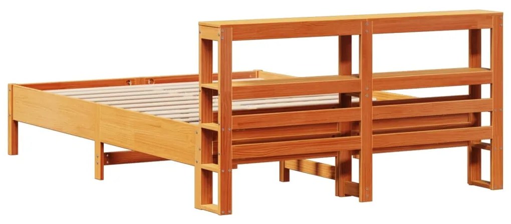 vidaXL Σκελετός Κρεβ. Χωρίς Στρώμα Καφέ Κεριού 160x200 εκ Μασίφ Πεύκο
