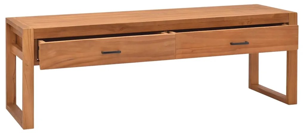 Έπιπλο Τηλεόρασης 120 x 40 x 45 εκ. από Μασίφ Ξύλο Teak - Καφέ