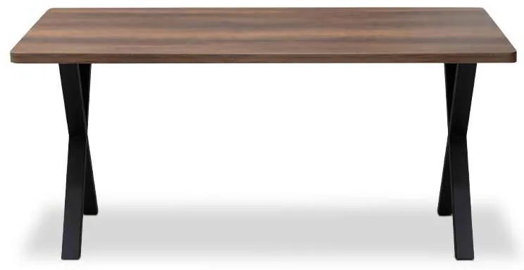 Τραπέζι Jeremy Megapap Mdf - μεταλλικό χρώμα καρυδί 140x80x75εκ.