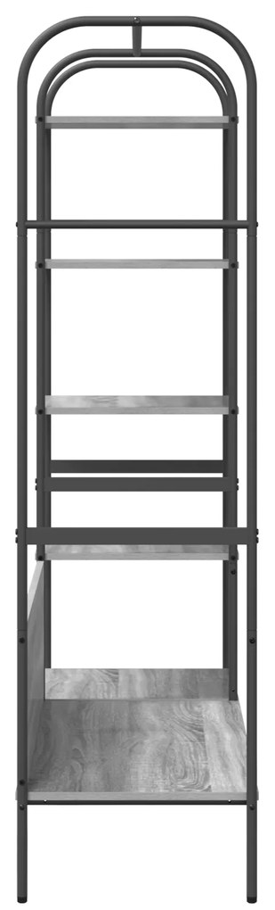 vidaXL Ράφι Ρούχων με Ράφια Γκρι Σονομά 120x44x160 εκ. Μηχανικά Ξύλο