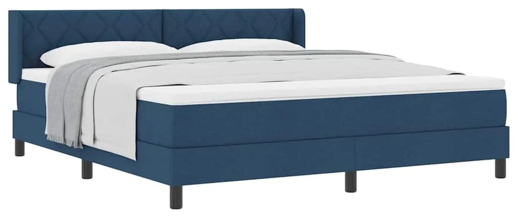 vidaXL Κρεβάτι box spring με στρώμα με στρώμα Μπλε 180 x 200 cm
