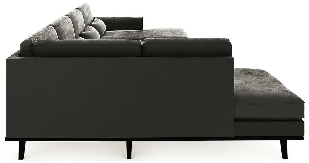 Γωνιακός Καναπές Seattle K101, Γκρι, 351x202x85cm