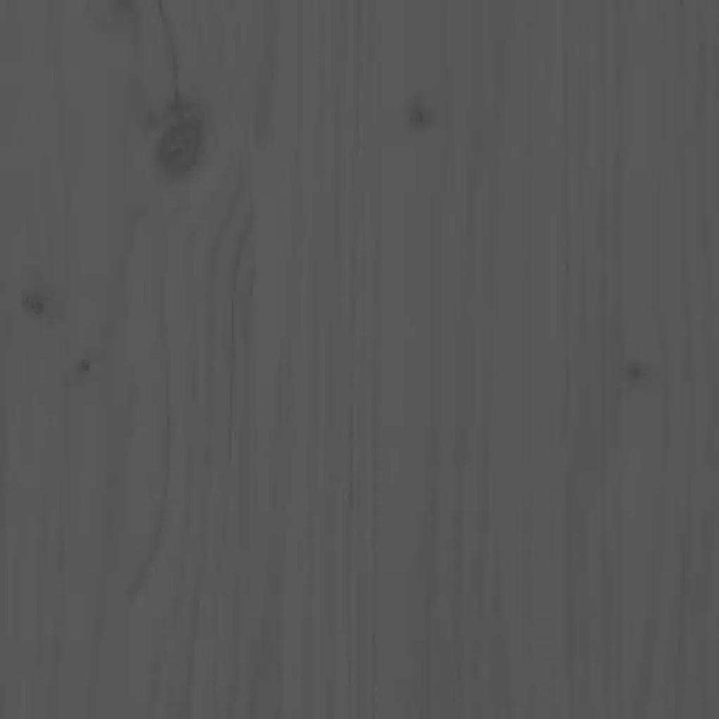 Ζαρντινιέρα Υπερυψωμένη 160 x 30 x 38 εκ. από Μασίφ Ξύλο Πεύκου - Γκρι