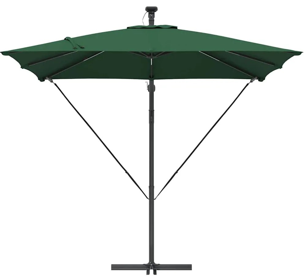 vidaXL Ομπρέλα Cantilever Banana Πράσινο 249 x 249 x 250 εκ.