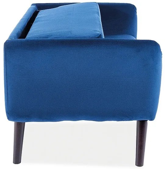 Καναπές ELSA 145x75x80cm velvet navy Bluvel 86 / wenge DIOMMI ELSAVGW