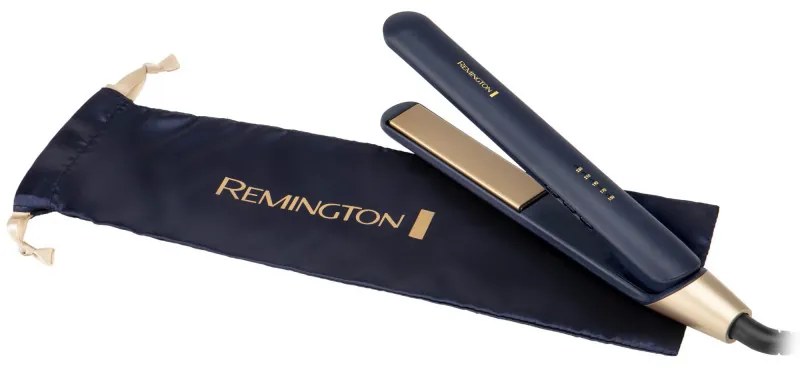 Ίσιωμα μαλλιών Remington S5805 Sapphire Luxe, Κεραμική επίστρωση, Γρήγορη θέρμανση, 5 επίπεδα θερμοκρασίας, Αυτόματη απενεργοποίηση, Μπρονζέ/σκούρο μπλε