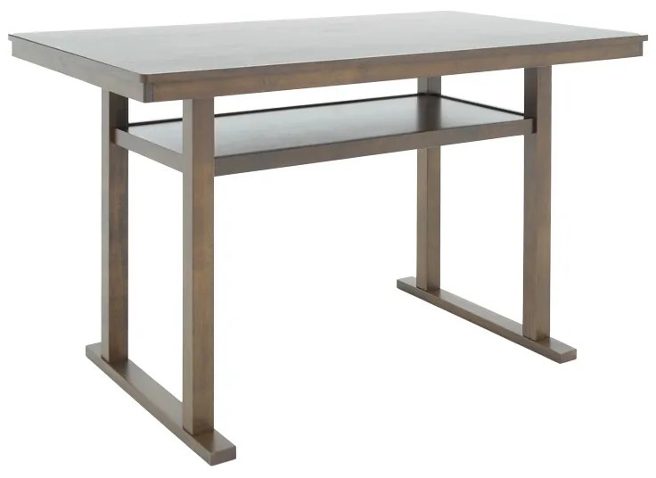 Τραπέζι μπαρ Tenor pakoworld φυσικό ξύλο rubberwood-ΜDF καρυδί 150x90x91.5εκ 250-000001