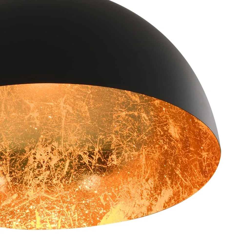 vidaXL Φωτιστικά Οροφής Ημισφαιρικά 2 τεμ. Μαύρο / Χρυσό Ε27