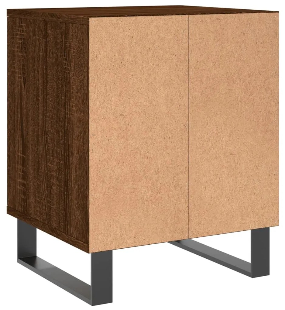 vidaXL Κομοδίνο Καφέ Δρυς 40 x 35 x 50 εκ. από Επεξεργασμένο Ξύλο