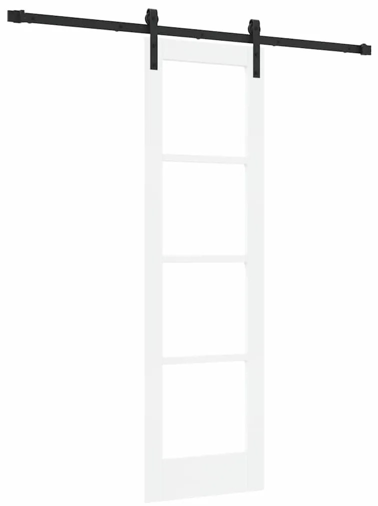 vidaXL Συρόμενη Πόρτα ORKDAL Λευκό 61 x 198.5 εκ. Μασίφ ξύλο πεύκου
