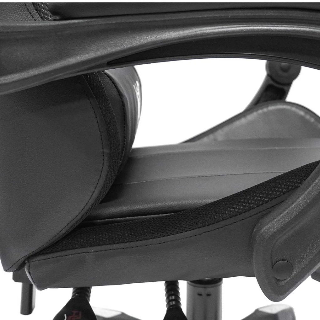 ΠΟΛΥΘΡΟΝΑ GAMING DARREN HM1203.04 ΜΑΥΡΟ-ΛΕΥΚΟ PVC &amp; NYLON 51x49x125Υεκ.